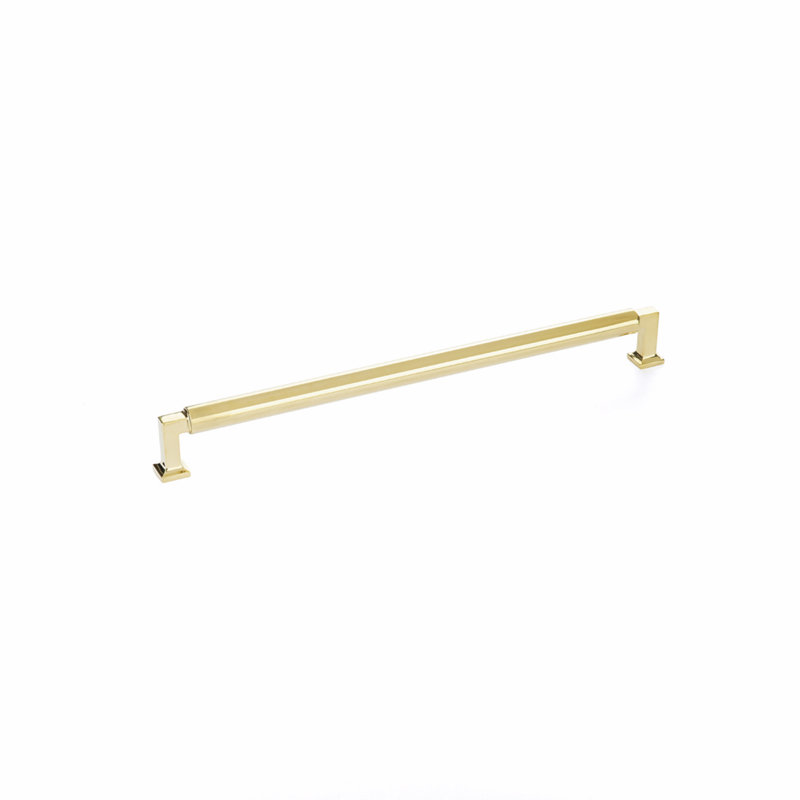 Haniburton Appliance Pull, Unlacquered Brass, 12"