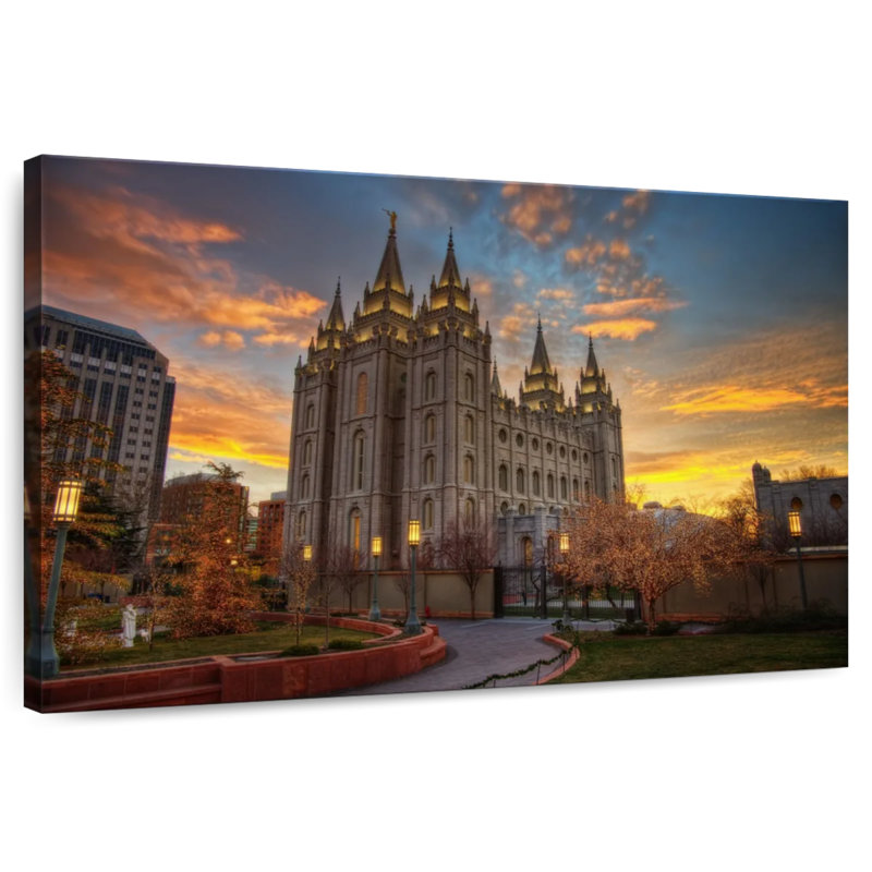 Adella Temple Square, 32" H x 48" W