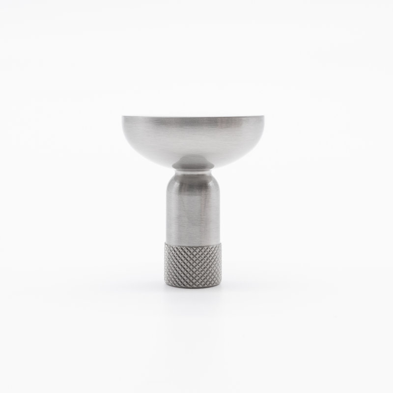 Knurled Circle Knob, Satin Nickel