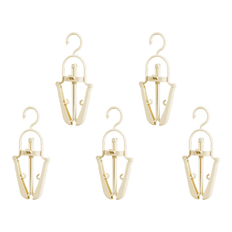 Cintres de voyage pliables multifonctionnels, Blanc