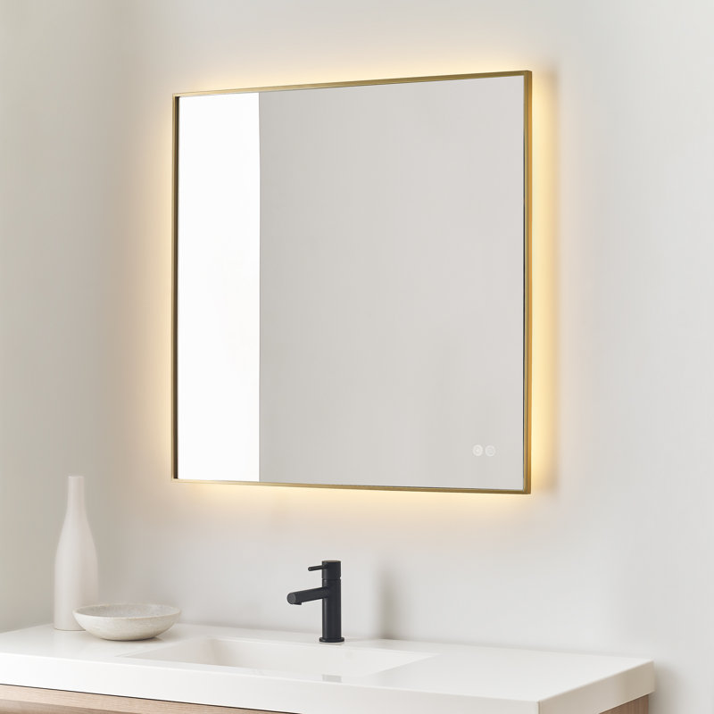 Cadre Cadre 30x30 de Génération Éclairage , 30 po x 30 po, Laiton satiné