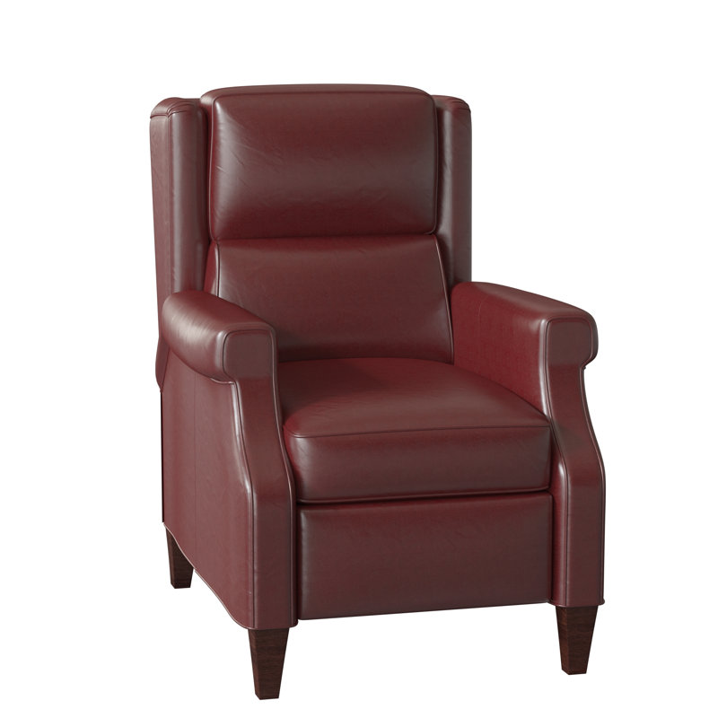 Gallaway Recliner, Corinthian Cherry Genuine Leather, Mahogany, Manual