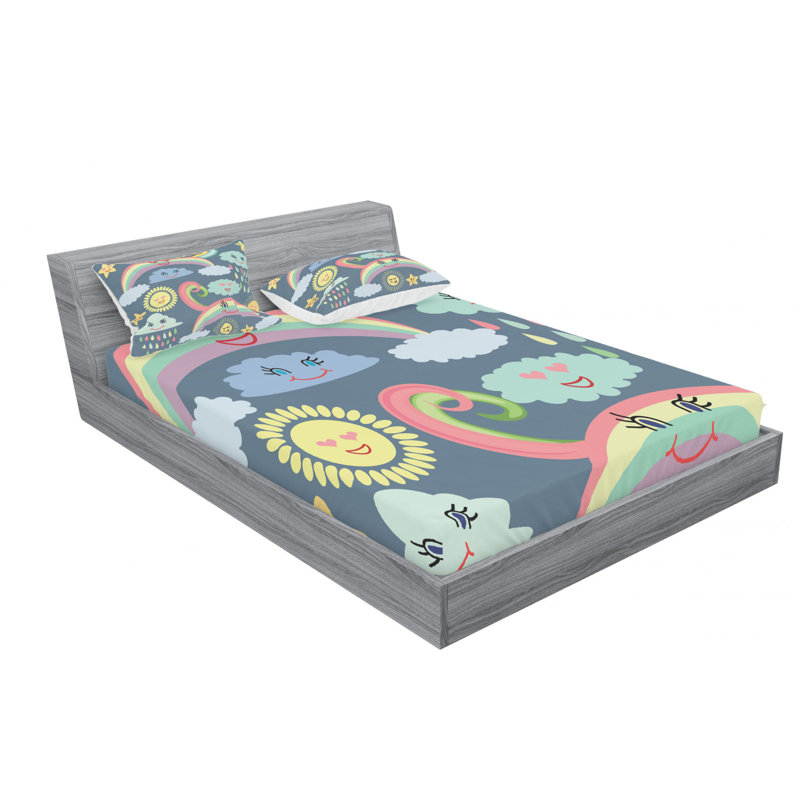 Microfiber Sheet Set, Queen Sheet Set with Fitted Sheet