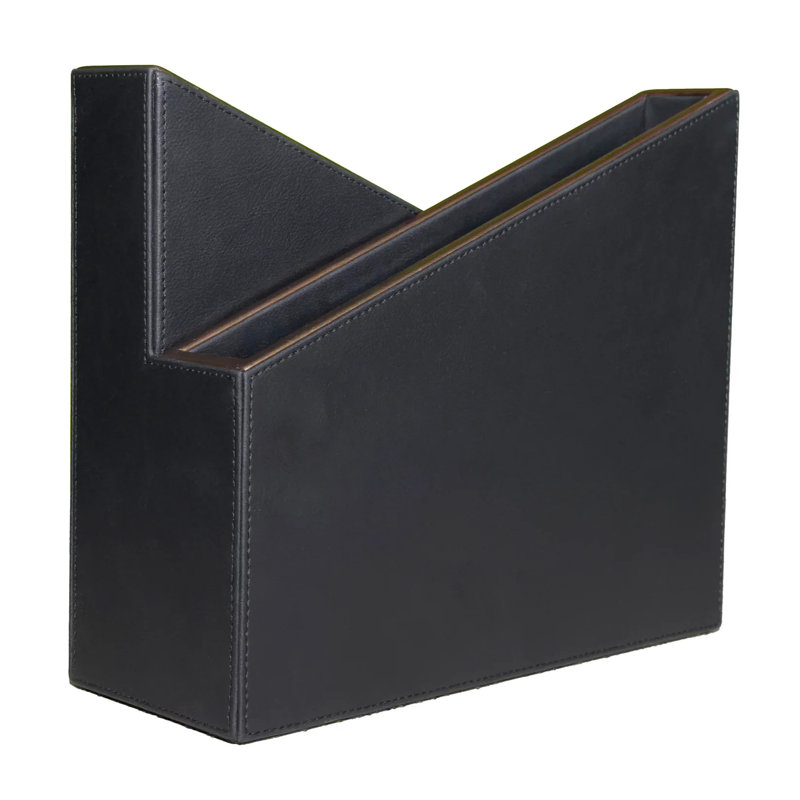 Magazine Rack In Noir With Rose Gold