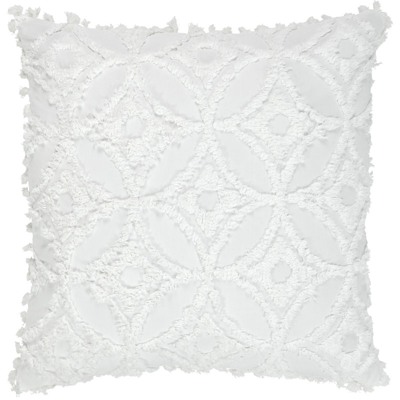 Lequire Cotton Pillow Sham, White, Euro