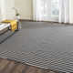 Ilona Striped Handmade Flatweave Cotton Ivory/Black Area Rug