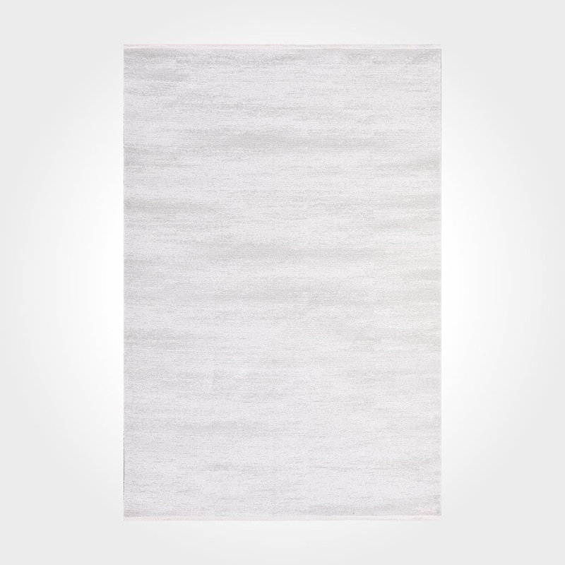 Tapis beige moderne lavable à la machine, Rectangle de 2 pi 7 po x 5 pi
