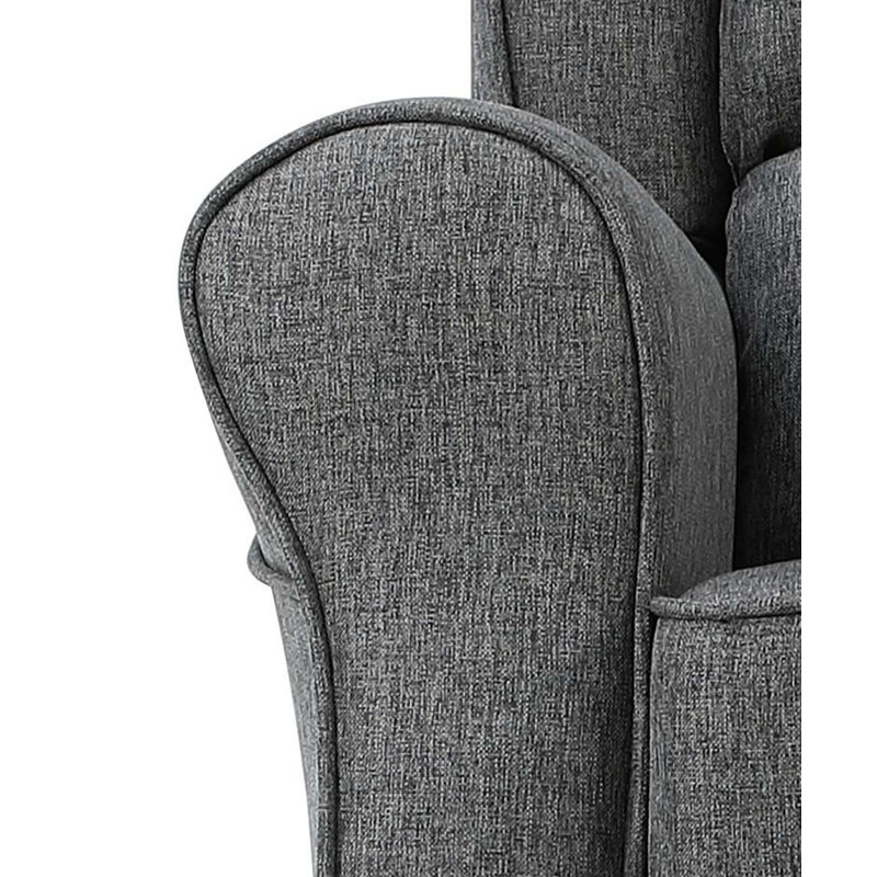 Chaise berçante Fabien en tissu gris