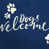 Blue/White Dogs Welcome