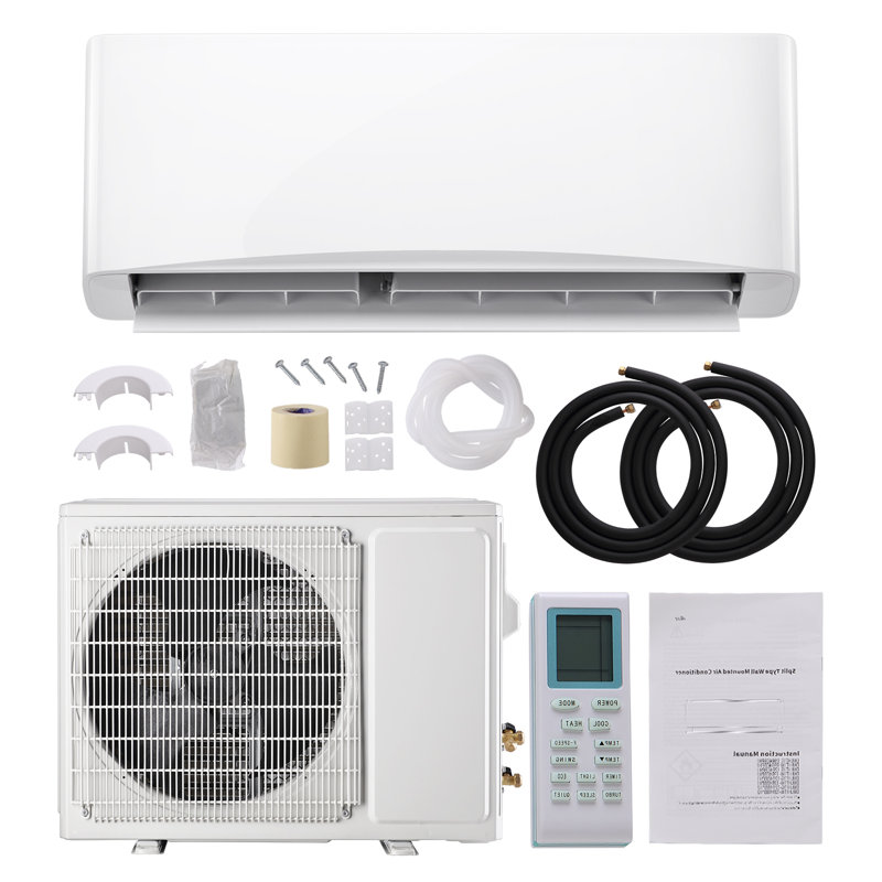 WANAI 9000BTU Mini Split Air Conditioner, 17 SEER2 115V Inverter System, Covers Up to 450 Sq. Ft, Complete Installation Kit Included