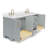Freitas 73'' Solid Wood Double Bathroom Vanity in Grey with 1.5'' Pure White Quartz Top, Center, Rectangle Sink-1480194448-1576353341-1554055161