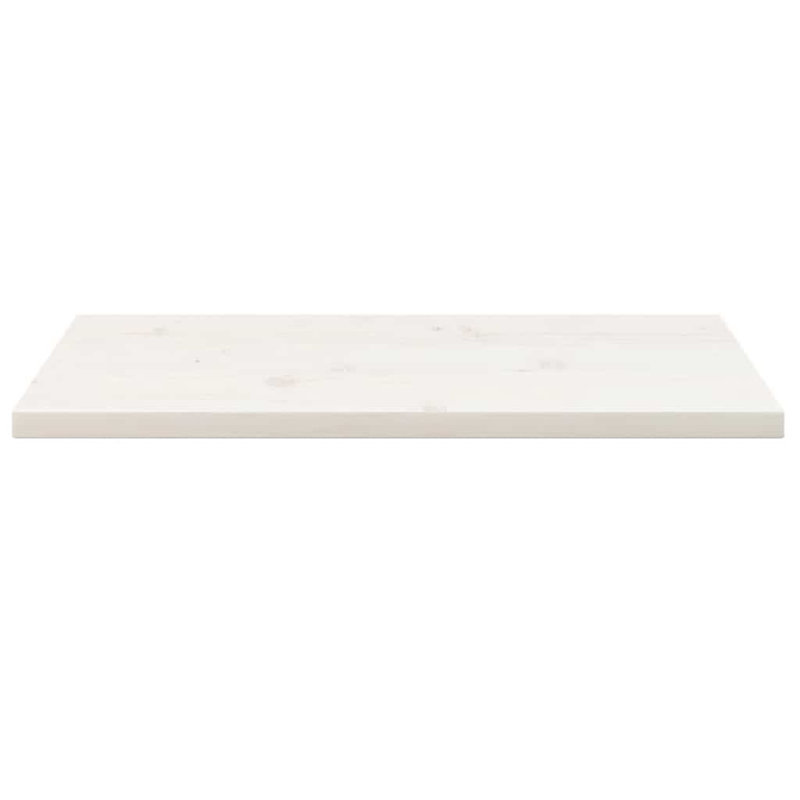 Quenemo Solid Wood Table Top, 2.5cm H x 80cm W x 40cm D, White