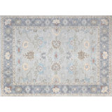 Oushak Collection, Transitional One-of-a-Kind Rectangle 8'11" X 12'1" Hand Knotted Area Rug