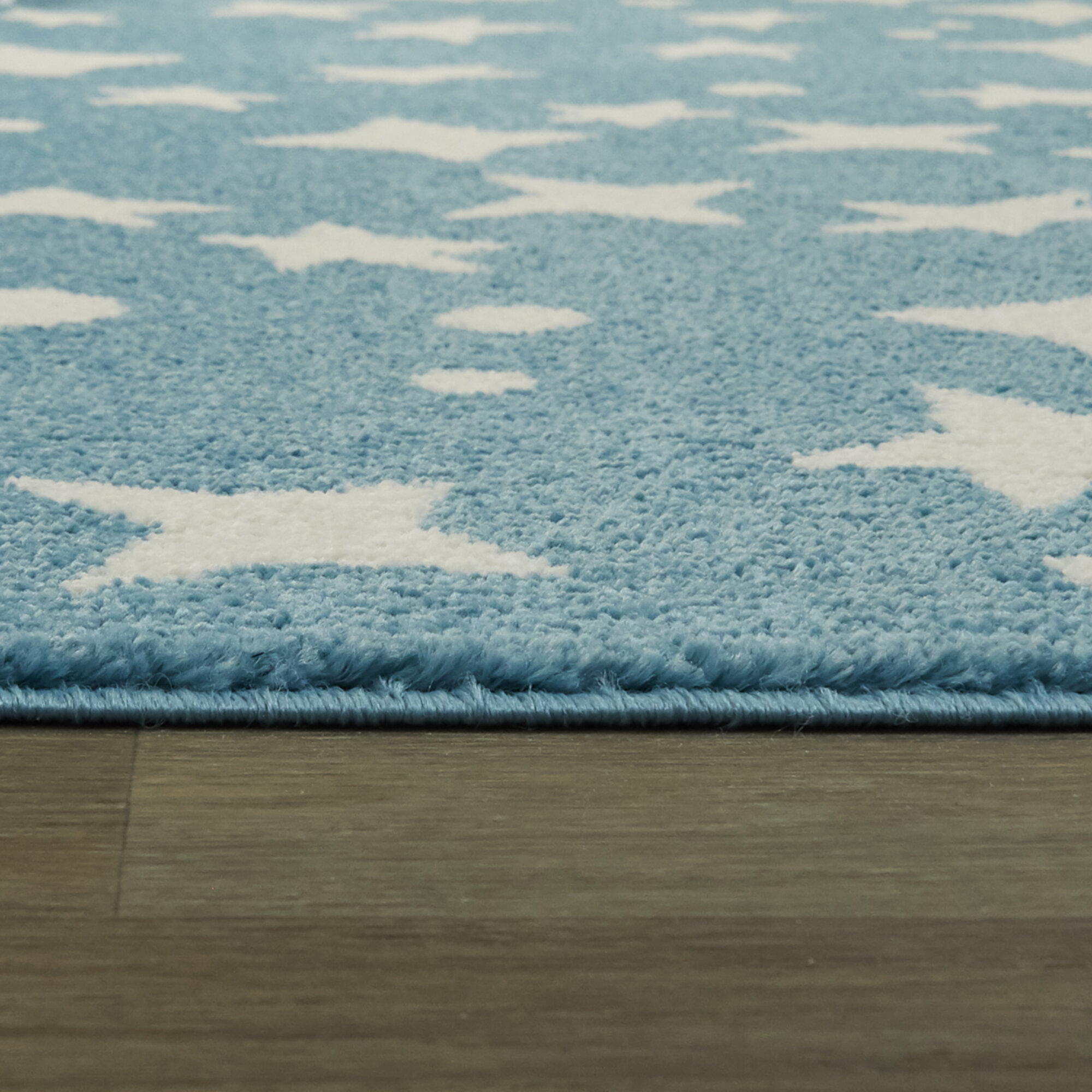 Gile Gray Rug, Rectangle 5'3" x 7', Blue