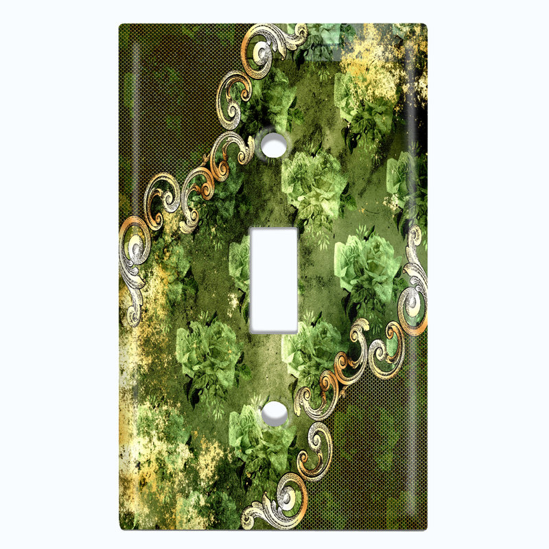 Patterned 1 - Gang Toggle Light Switch Standard Wall Plate