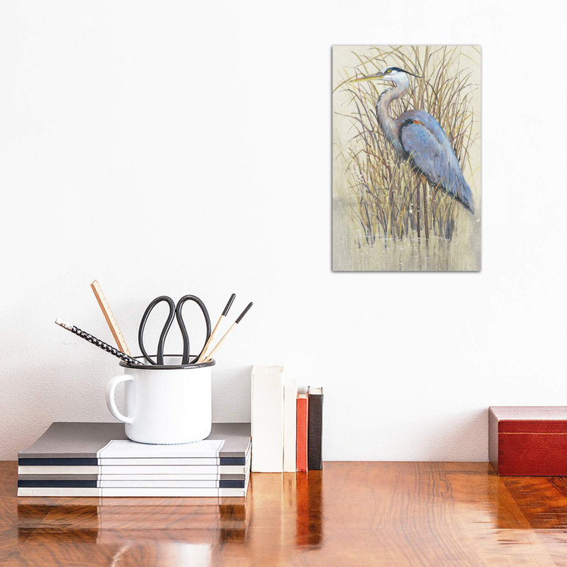 «Wading II» par Timothy O 'Toole - impression d'art graphique, Toile tendue, H 12 po x l 8 po x P 0,75 po