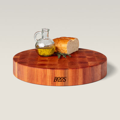 BoosBlock® Chinese Chopping Block 3" End Grain Maple Non-Reversible Round Block
