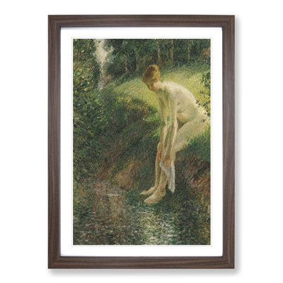 Lady Cleaning Her Leg by Camille Pissarro - Picture Frame Painting