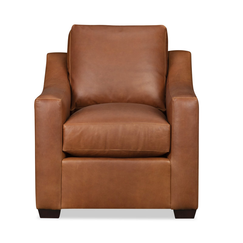 Fauteuil d'appoint en cuir Cranbrook, Cuir véritable Bruno Canyon
