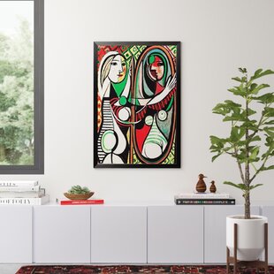 French Riviera by Pablo Picasso - Graphic Art on Canvas SIGNLEADER Format: Black Framed, Size: 24 H x 16 W x 1.5 D