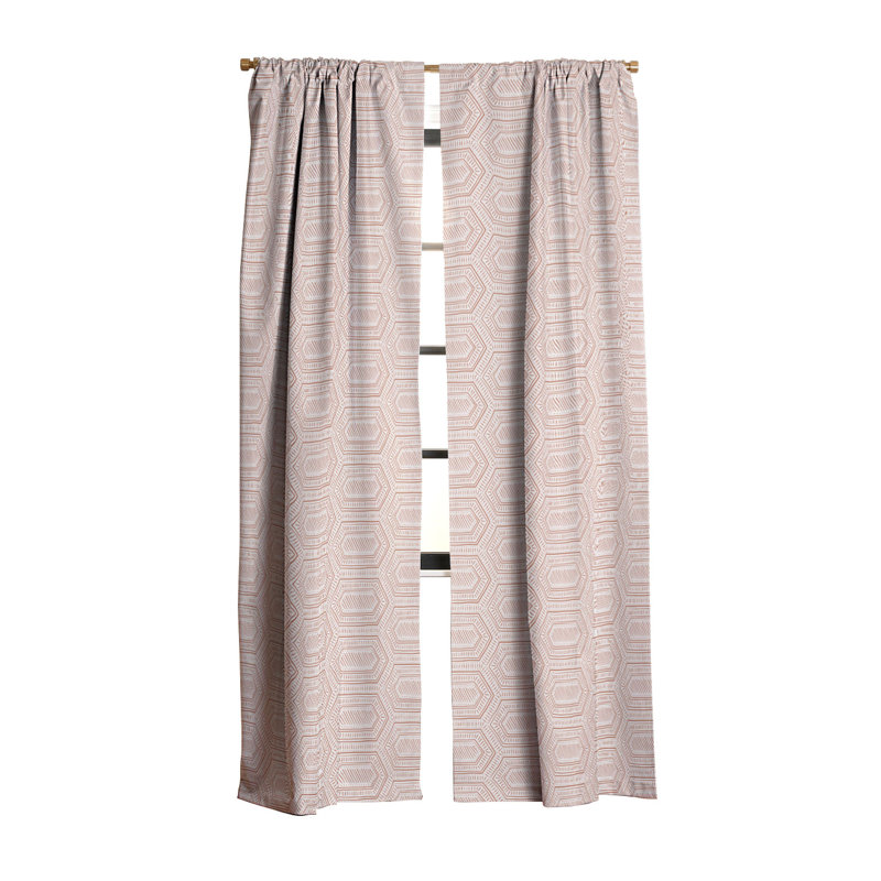 Rideau occultant poussiéreux Little Arrow Design Co, Rosé, L 50 po x L 84 po