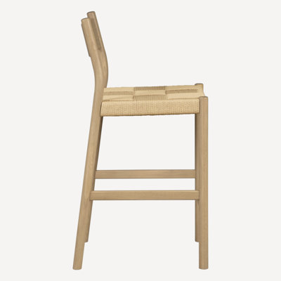 Enna Solid Oak & Danish Cord Counter Stool