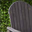 Chaises de salle à manger d'extérieur résistantes aux intempéries en bois d'acacia Adirondack (ensemble de 2), finition, siège durable et confortable pour patio et jardin-720012979
