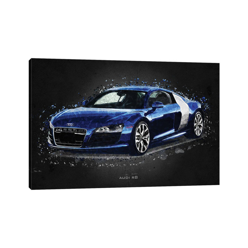 Audi R8 Acrylic by Gab Fernando - Wrapped Canvas Gallery-Wrapped Canvas Giclée, 20.32 cm H x 30.48 cm W