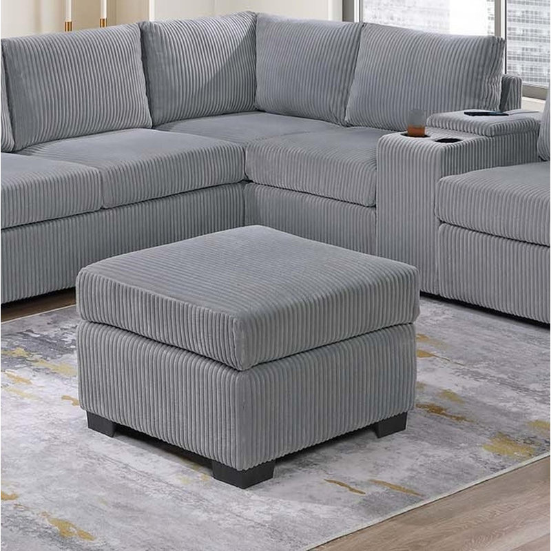 Sectional Sofa with Console Cup Holder