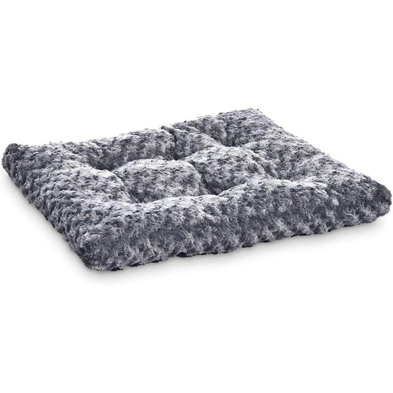 Coussin en peluche lavable à la machine pour animal de compagnie et coussin pour chien, petit, gris