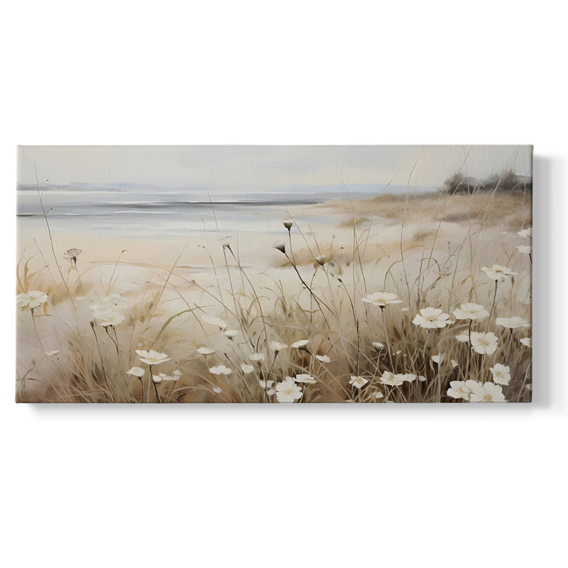 Série paysage - Mxviii - Toile tendue avec châssis encadré - Prêt à être accroché, H 17 po x l 33 po, Doré