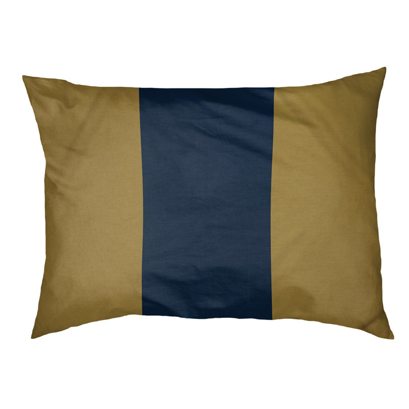Coussin Golden State, Grand (l 40 po x P 30 po x H 6,5 po), Doré / bleu / doré