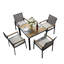 Ensemble repas 5 pièces pour patio avec table en bois d'acacia et chaises en rotin - Ensemble de conversation avec trou pour parasol-1277054132-1277054135