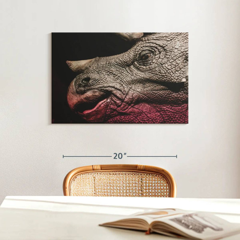 Portrait de dinosaure tricératops Brampt, H 16 po x l 24 po
