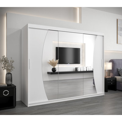 Atheana 3 Door Manufactured Wood Wardrobe