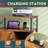 Rustic Brown Lockable File Cabinet With Charging Station For  Office - Printer Stand With Power Outlets, A4/Letter Size, Easy Assembly, Mobile Storage Solution