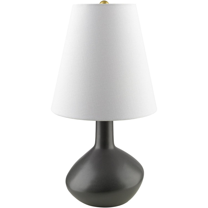 Lampe de table en céramique Kelline, Gris