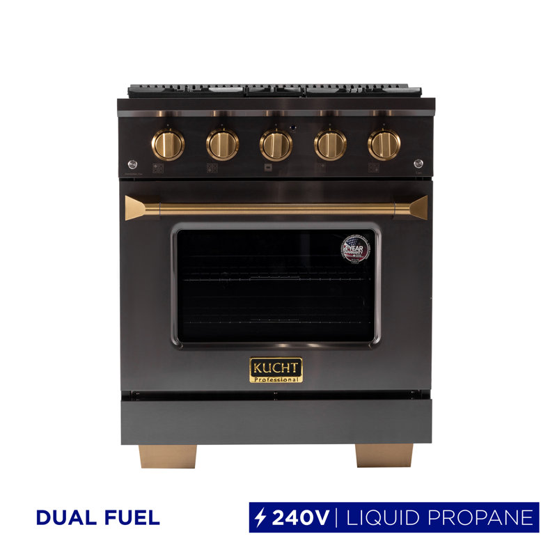 Kucht 30'' W Free Standing Range, Liquid Propane