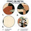 Décoration murale ronde en métal noir et vert - Botanicals abstraits-775836516
