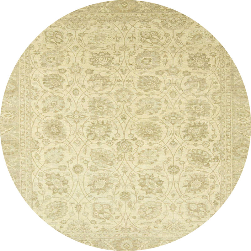 Tapis décoratif multicolore à motif abstrait, Rond 6 pi