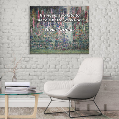 Astoria Grand Gallery Wrapped Canvas By Sheila Turnage: "It’s never too late to make a better decisio