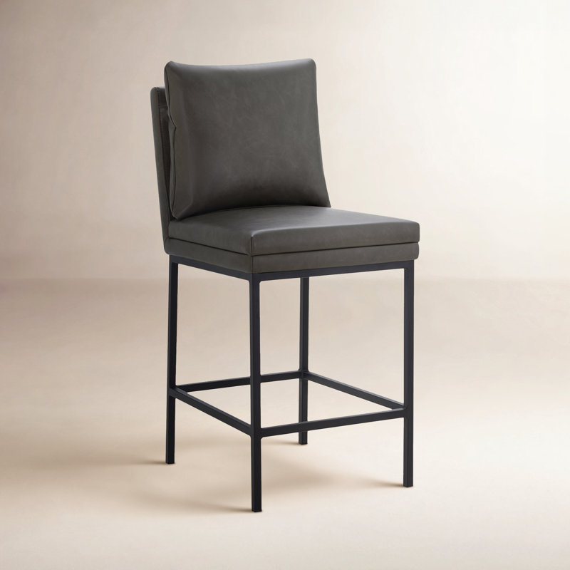 Clarkson Counter Stool, Copley Grey Faux Leather