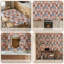 Papier peint auto-adhésif à motif géométrique terre cuite auto-adhésif et amovible 17,7 po x 118 po (45 x 300 cm)-130461576