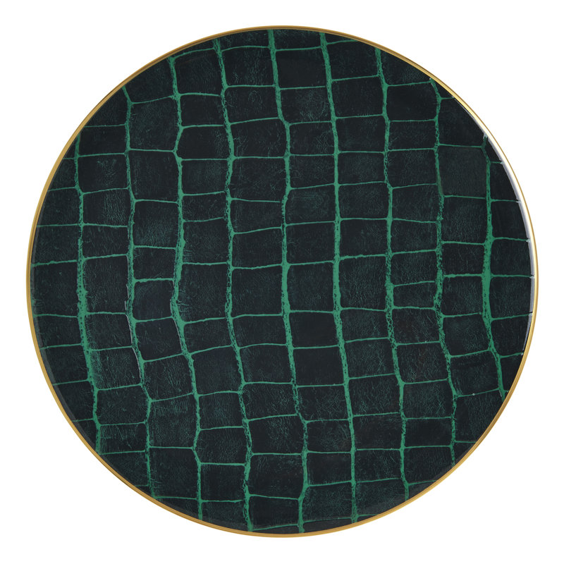 Alligator Emerald Bone China Charger