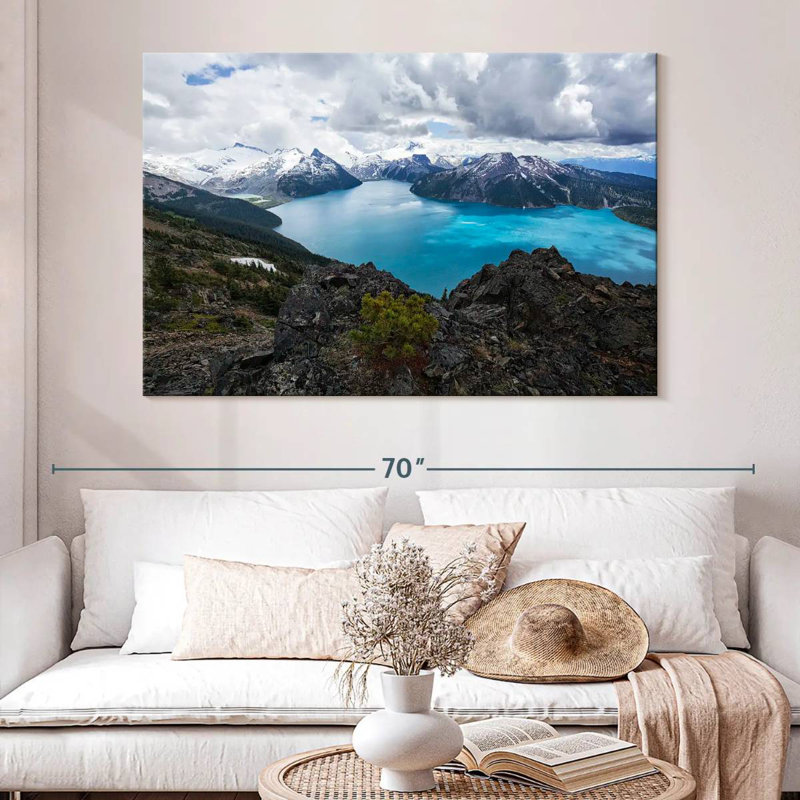 Lac Garibaldi en été, H 34 po x l 51 po