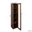 Vitrine avec portes en verre, armoire de rangement Curio avec 5 tablettes, bibliothèque avec lumières DEL