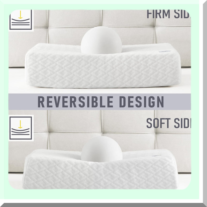 ErgoCube Memory Foam Side Sleejson Pillow - Adjustable Firmness for Neck & Shoulder Pain Relief - Sleep Better & Wake Refreshed