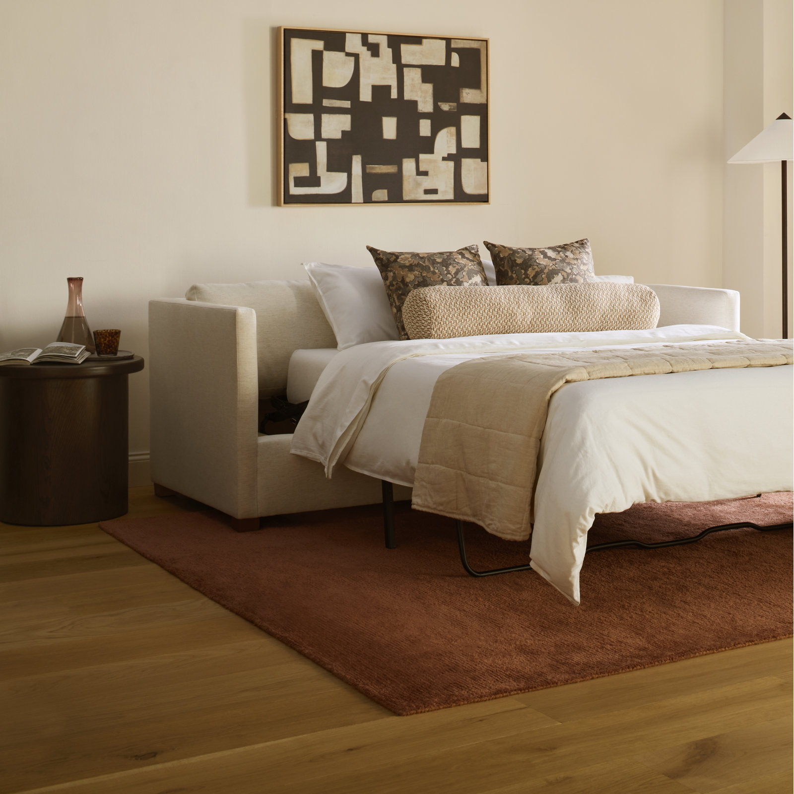 Caesar 22" Oak End Table, Dark Brown