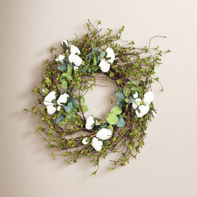 24" Handcrafted Twig No Holiday Wreath