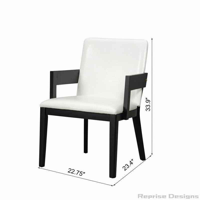 Ensemble de 2 chaises de salle à manger rembourrées, Noir